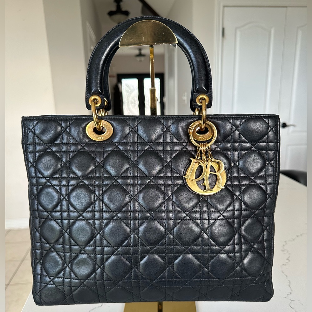 Authentic Large Lady Dior Handbag